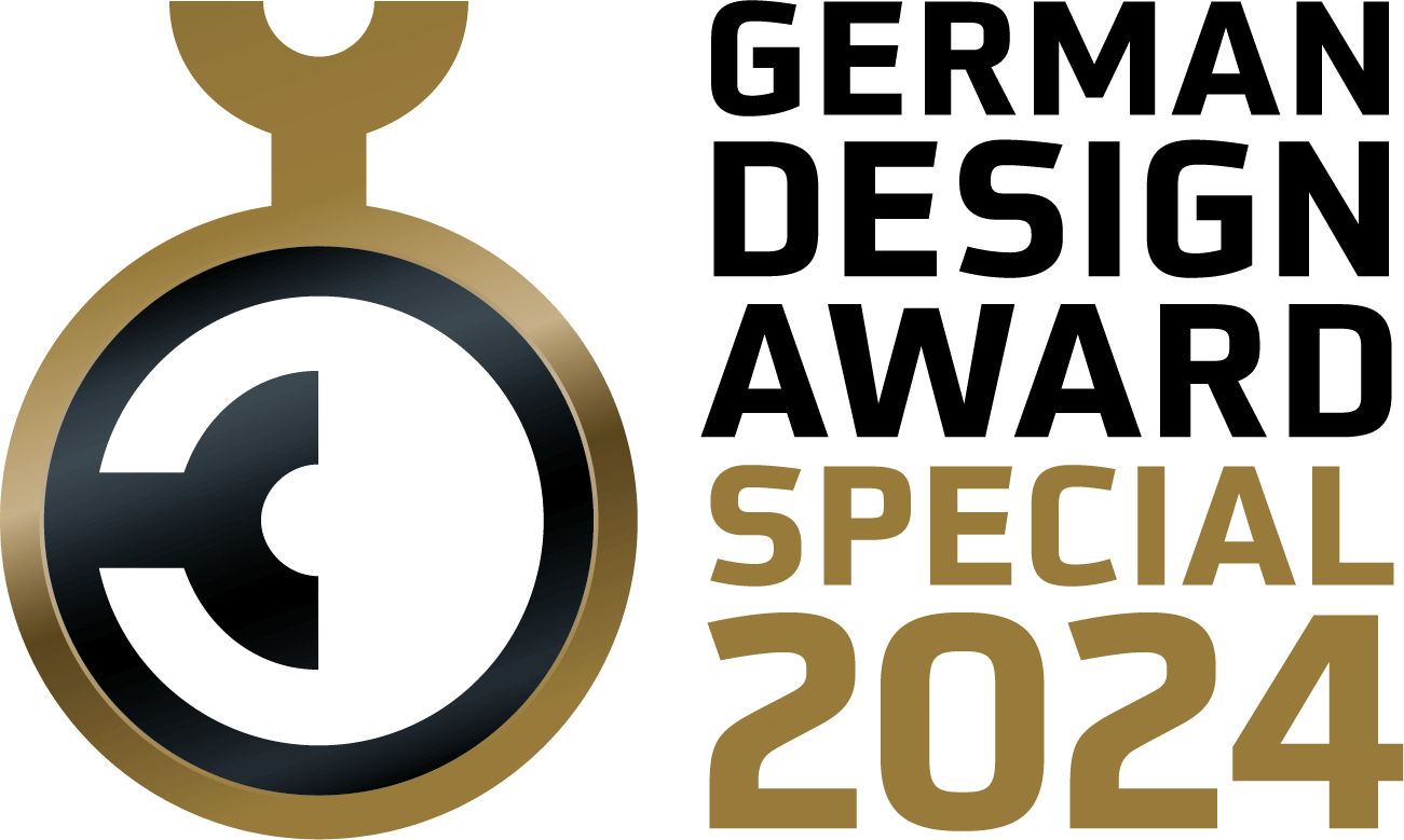 Logo der Auszeichnung German Design Award, Special Mention - urnfold 2023